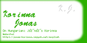 korinna jonas business card